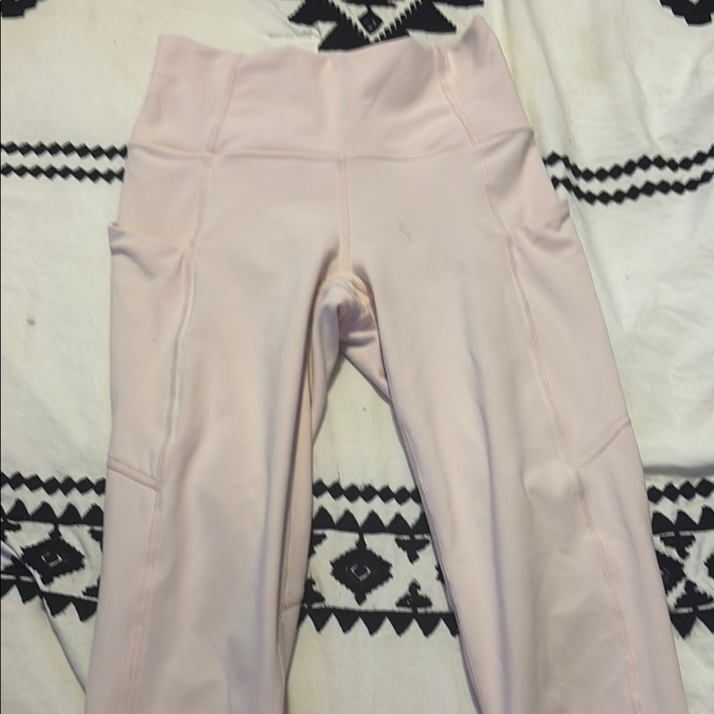 Fabletics Pink Leggings High-Waisted Soft Fabric